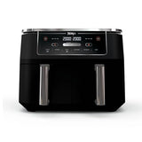 Ninja DZ302 Foodi 10-qt. 6-in-1 DualZone Smart XL Air Fryer with 2 Independent Baskets, Match Cook & Smart Finish to Air Fry, Air Broil, Roast, Bake, Dehydrate, & Keep Warm, Black