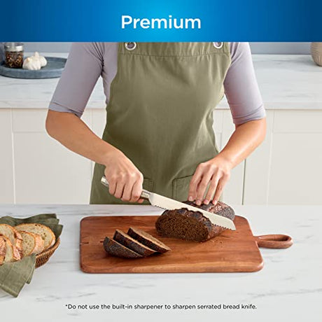 Ninja K62014 Foodi NeverDull Premium 14-Piece German Stainless Steel Knife System with Built-in Sharpener, Stainless Steel/Black